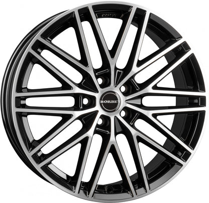 Borbet BS5 black polished Alufelge 8x19 Zoll ET50 LK 5x108 ML72.5