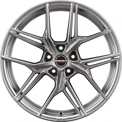 Borbet QX hyper black silver 8x19 ET40 - LK5/112 ML66.5