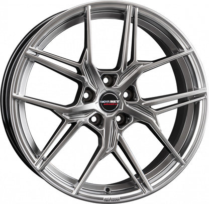 Borbet QX hyper black silver 8x19 ET44 - LK5/112 ML57.1