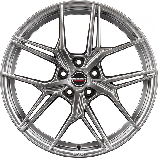 Borbet QX hyper black silver 8x19 ET50 - LK5/112 ML57.1