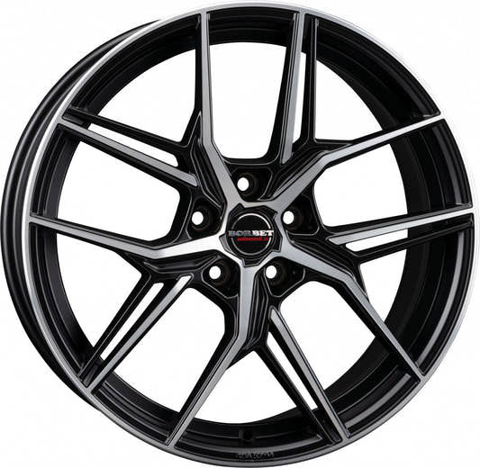 Borbet QX black polished matt Alufelge 8.5x20 Zoll ET30 LK 5x112 ML66.5
