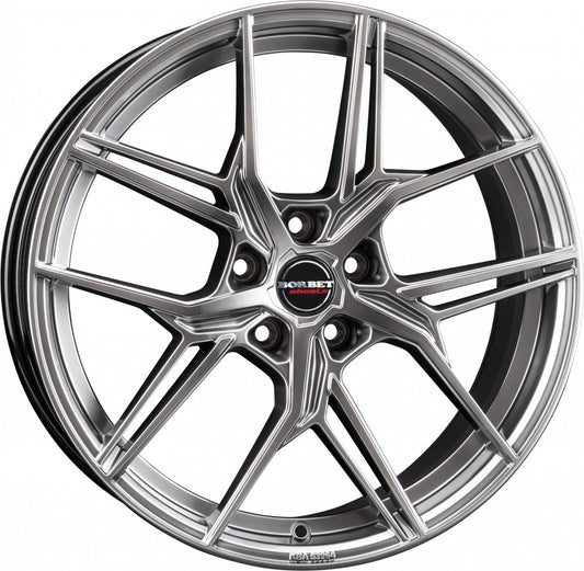 Borbet QX hyper black silver 8.5x20 ET45 - LK5/108 ML72.5