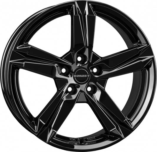 Borbet T10 black glossy Alufelge 6.5x16 Zoll ET40 LK 5x114.3 ML66.1