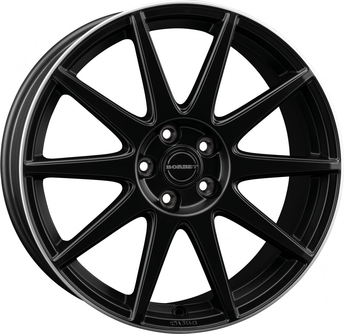 Borbet GTX black rim polished matt 8x19 ET50 - LK5/114.3 ML72.5