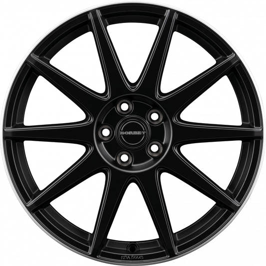 Borbet GTX black rim polished matt 8x19 ET53 - LK5/114.3 ML72.5