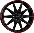 Borbet GTX black matt rim red Alufelge 8x19 Zoll ET50 LK 5x114.3 ML72.5