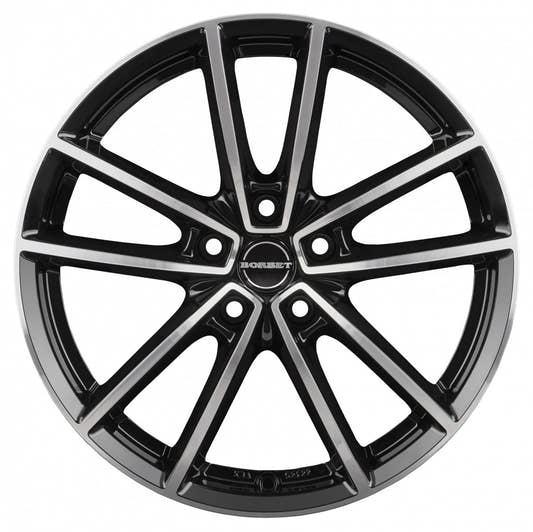 Borbet W black polished glossy 8.5x21 ET40 - LK5/112 ML66.6