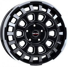 Borbet CW7 black rim polished glossy Alufelge 7.5x18 Zoll ET53 LK 5x118 ML71.1