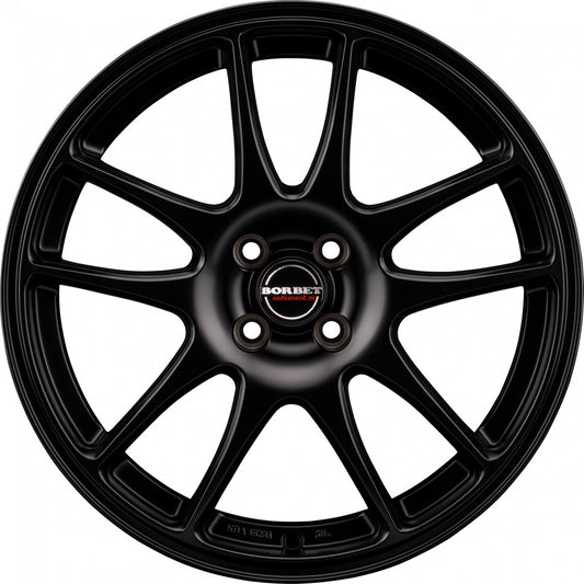 Borbet RS black matt 7x17 ET45 - LK4/100 ML64