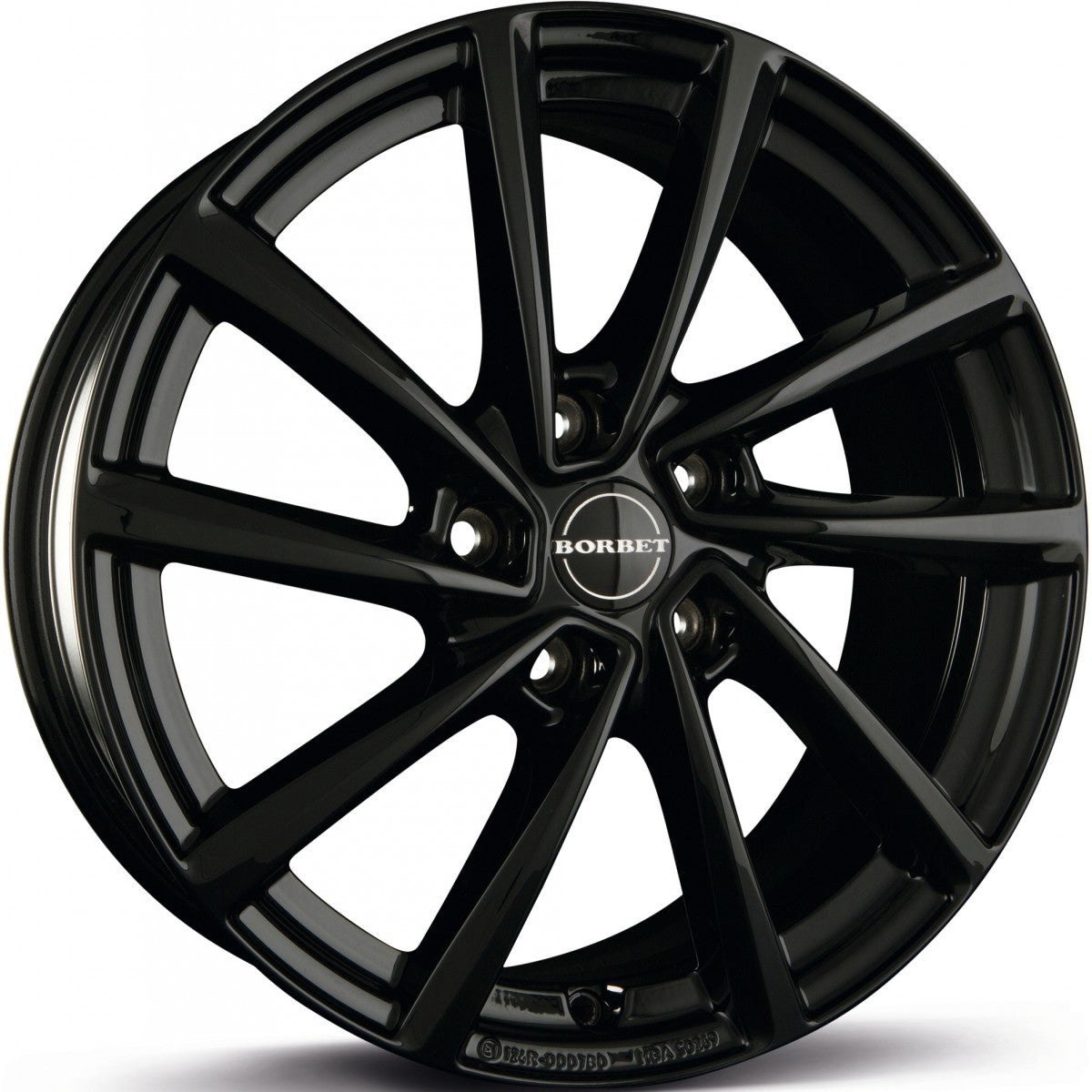 Borbet V black glossy Alufelge 7x18 Zoll ET40 LK 5x114.3 ML66.1