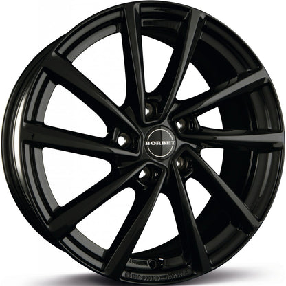 Borbet V black glossy Alufelge 7x18 Zoll ET40 LK 5x114.3 ML66.1