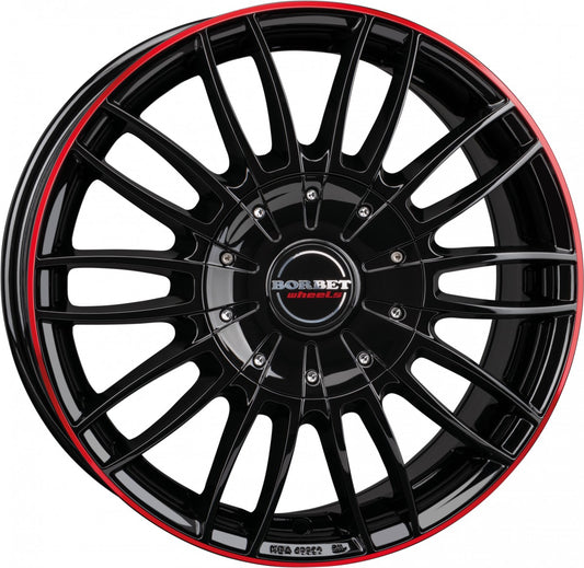 Borbet CW3 black glossy red ring 7.5x18 ET50 - LK6/139.7 ML92.4