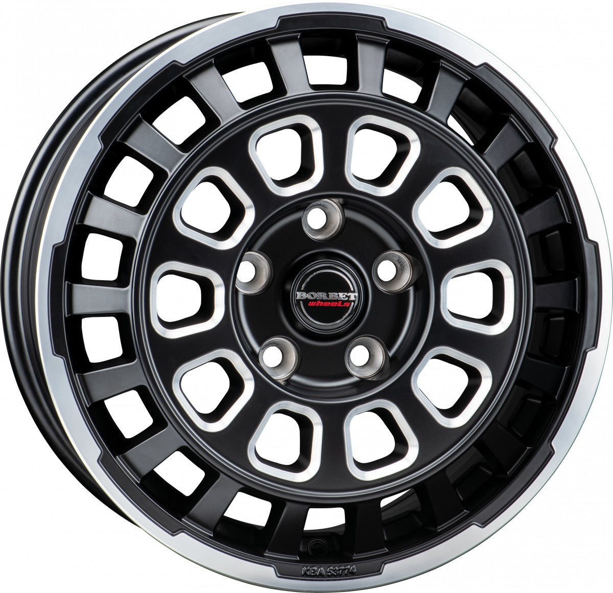 Borbet CW7 black rim window polished matt 7.5x18 ET53 - LK5/120 ML65.1
