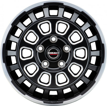 Borbet CW7 black rim window polished matt 7.5x18 ET53 - LK5/130 ML78.1