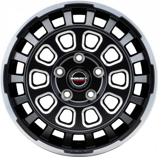 Borbet CW7 black rim window polished matt 8x18 ET53 - LK5/120 ML65.1