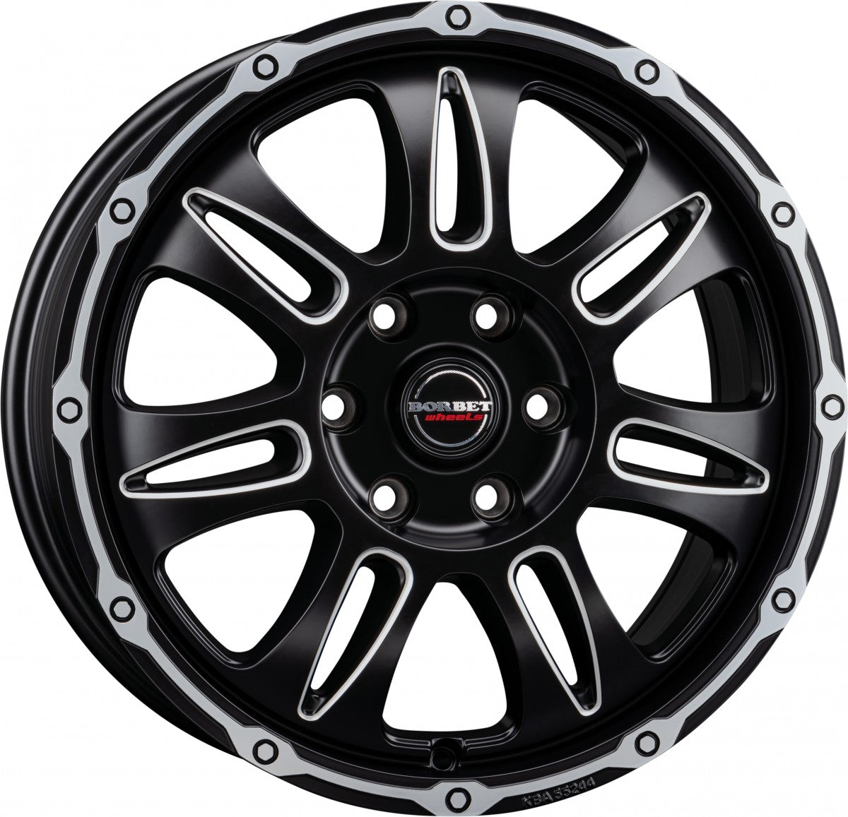 Borbet CW8 black rim window polished matt 8x18 ET35 - LK6/139.7 ML106.1