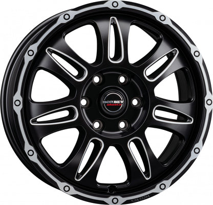 Borbet CW8 black rim window polished matt 8x18 ET45 - LK6/120 ML74.6