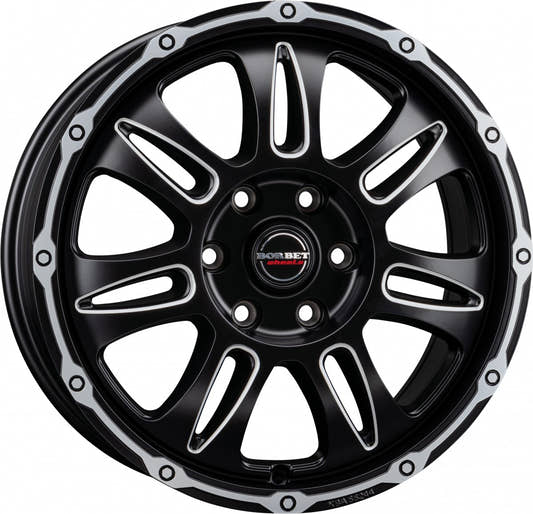 Borbet CW8 black rim window polished matt 8x18 ET45 - LK6/139.7 ML93.1