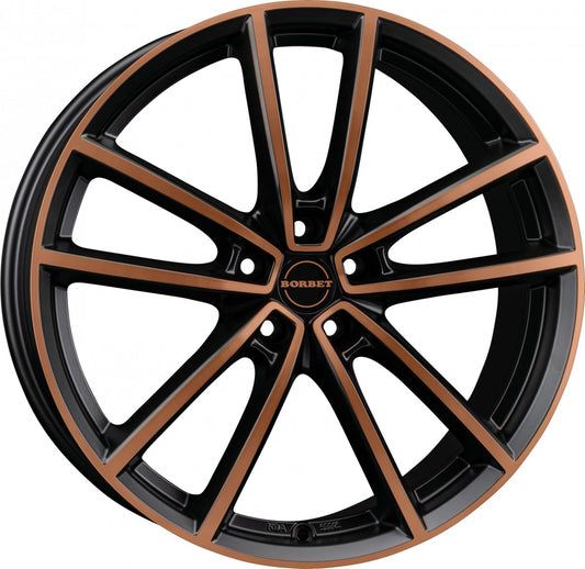 Borbet W black copper polished matt 8x19 ET48 - LK5/112 ML72.5