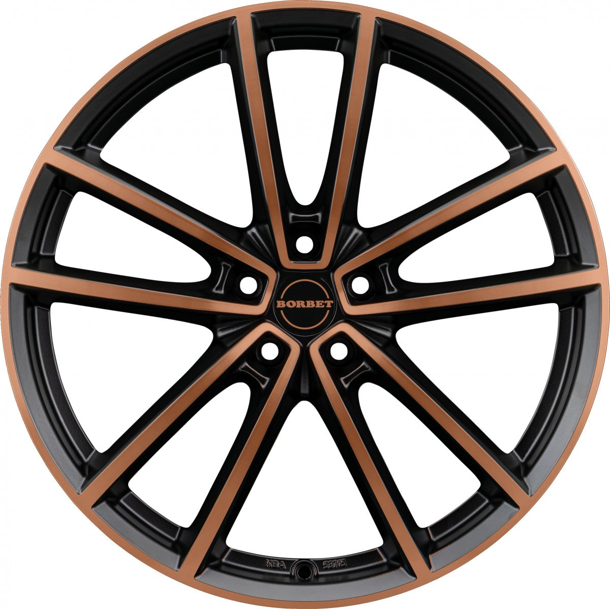 Borbet W black copper polished matt Alufelge 8x19 Zoll ET48 LK 5x112 ML72.5 – Bild 2
