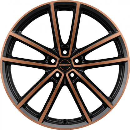 Borbet W black copper polished matt Alufelge 8x19 Zoll ET48 LK 5x112 ML72.5 – Bild 2
