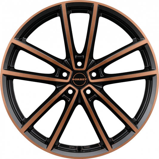 Borbet W black copper polished matt Alufelge 8x20 Zoll ET41 LK 5x112 ML57.1