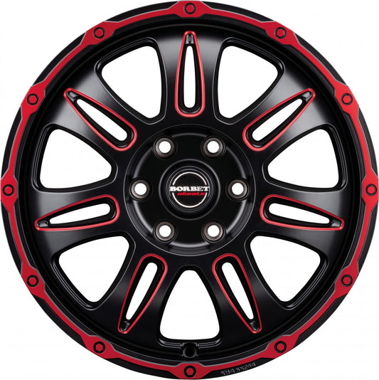 Borbet CW8 red rim window polished matt 8x18 ET50 - LK5/130 ML78.1