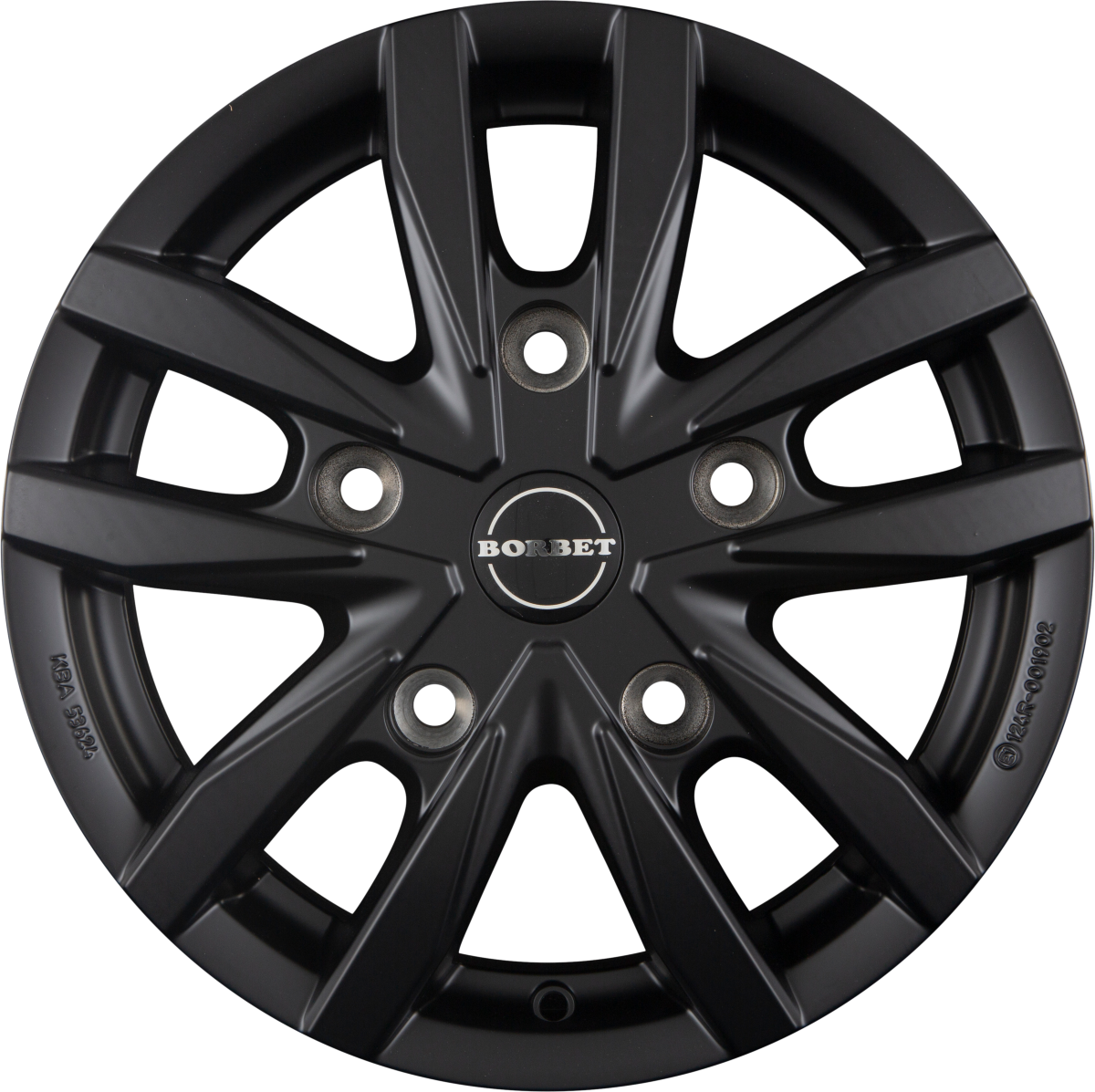 Borbet CW5 black matt Alufelge 6.5x16 Zoll ET60 LK 5x120 ML65.1 – Bild 5