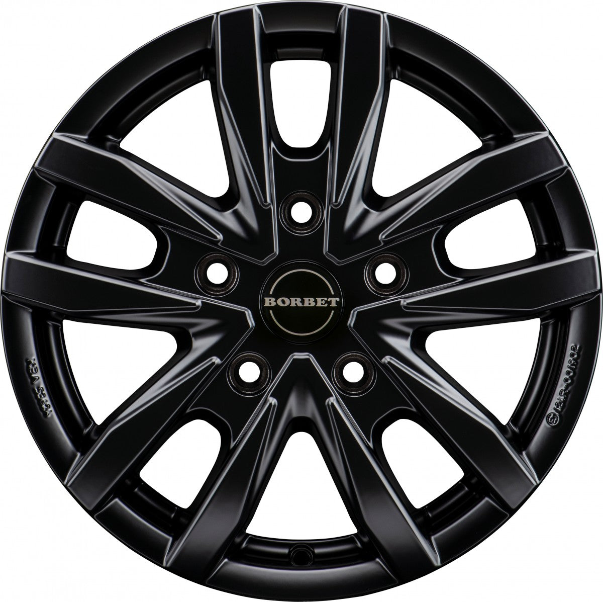 Borbet CW5 black matt Alufelge 6.5x16 Zoll ET60 LK 5x120 ML65.1 – Bild 2