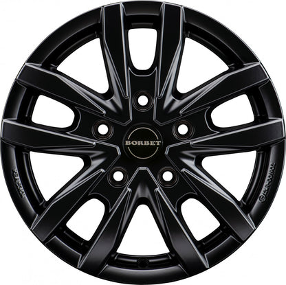 Borbet CW5 black matt Alufelge 6.5x16 Zoll ET60 LK 5x120 ML65.1 – Bild 2