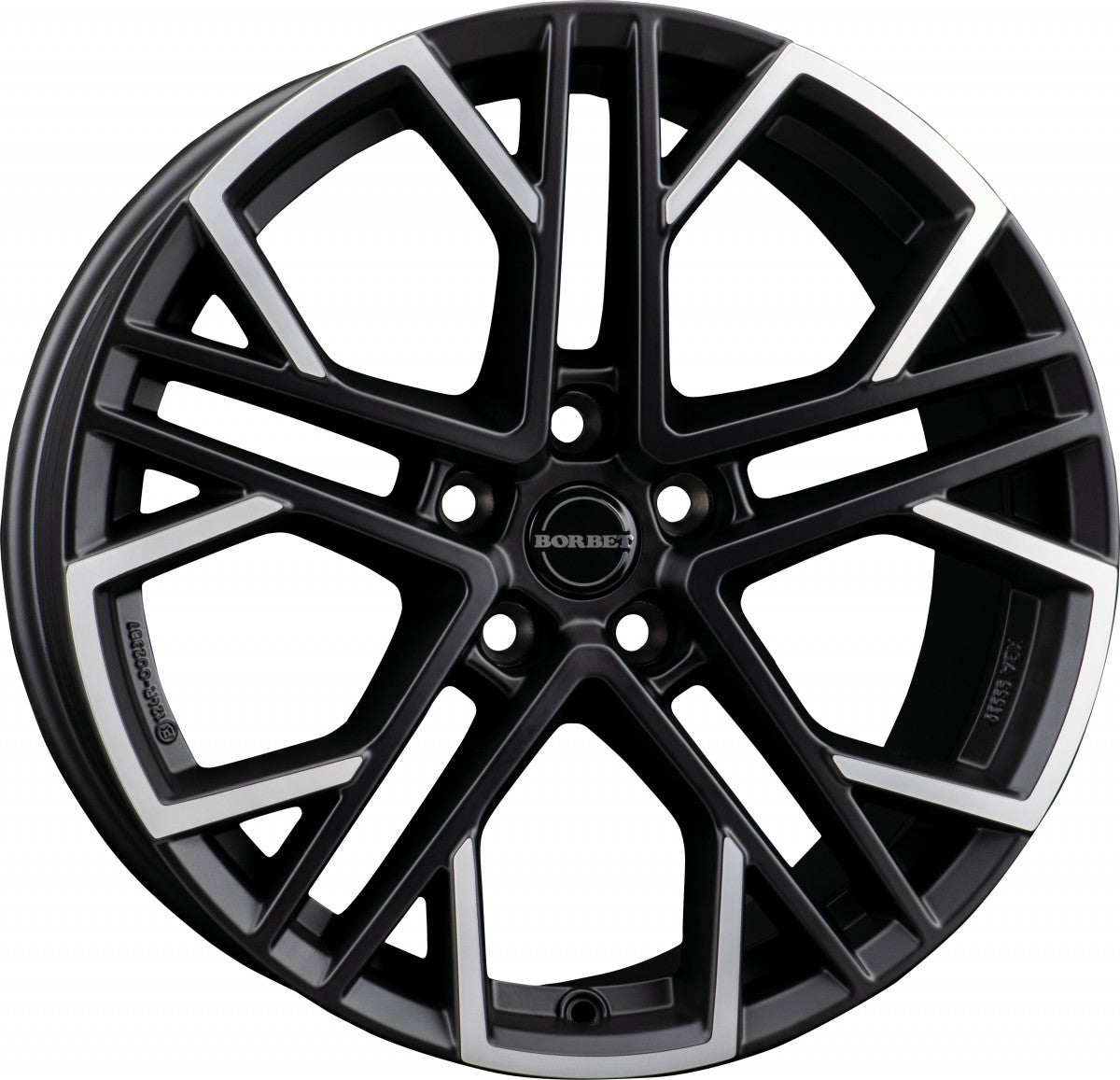 Borbet XV black polished matt 8.5x19 ET35 - LK5/114.3 ML72.5
