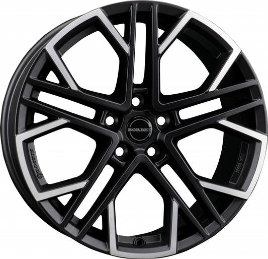 Borbet XV black polished matt Alufelge 9.5x19 Zoll ET35 LK 5x112 ML72.5