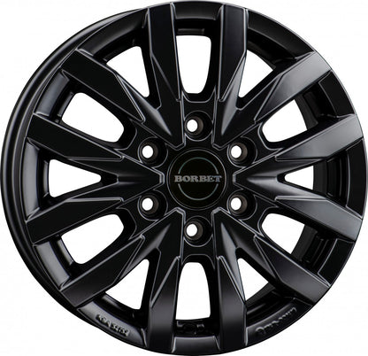 Borbet CW6 black matt 6.5x17 ET54 - LK6/130 ML84.1