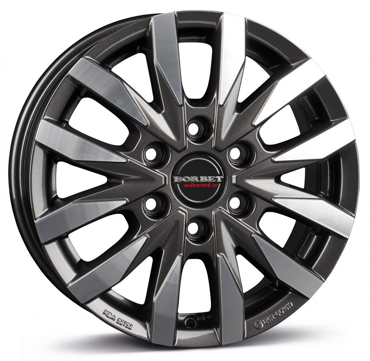 Borbet CW6 mistral anthracite glossy polished 6.5x17 ET48 - LK6/139.7 ML92.4