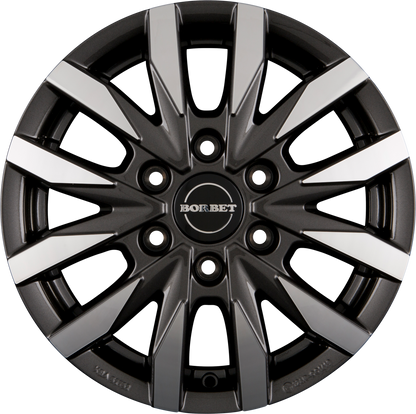 Borbet CW6 mistral anthracite glossy polished Alufelge 6.5x17 Zoll ET50 LK 6x120 ML74.6 – Bild 5
