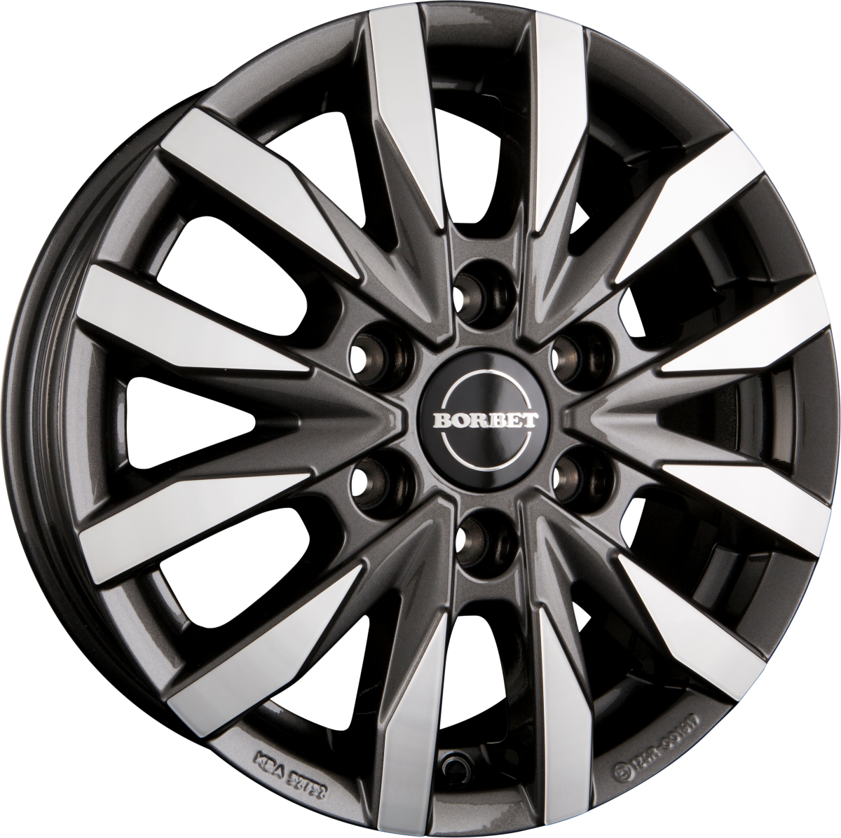 Borbet CW6 mistral anthracite glossy polished Alufelge 6.5x17 Zoll ET50 LK 6x120 ML74.6 – Bild 6