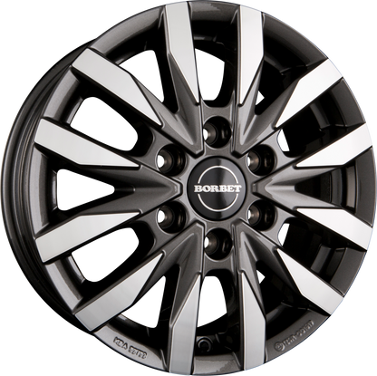 Borbet CW6 mistral anthracite glossy polished Alufelge 6.5x17 Zoll ET50 LK 6x120 ML74.6 – Bild 6