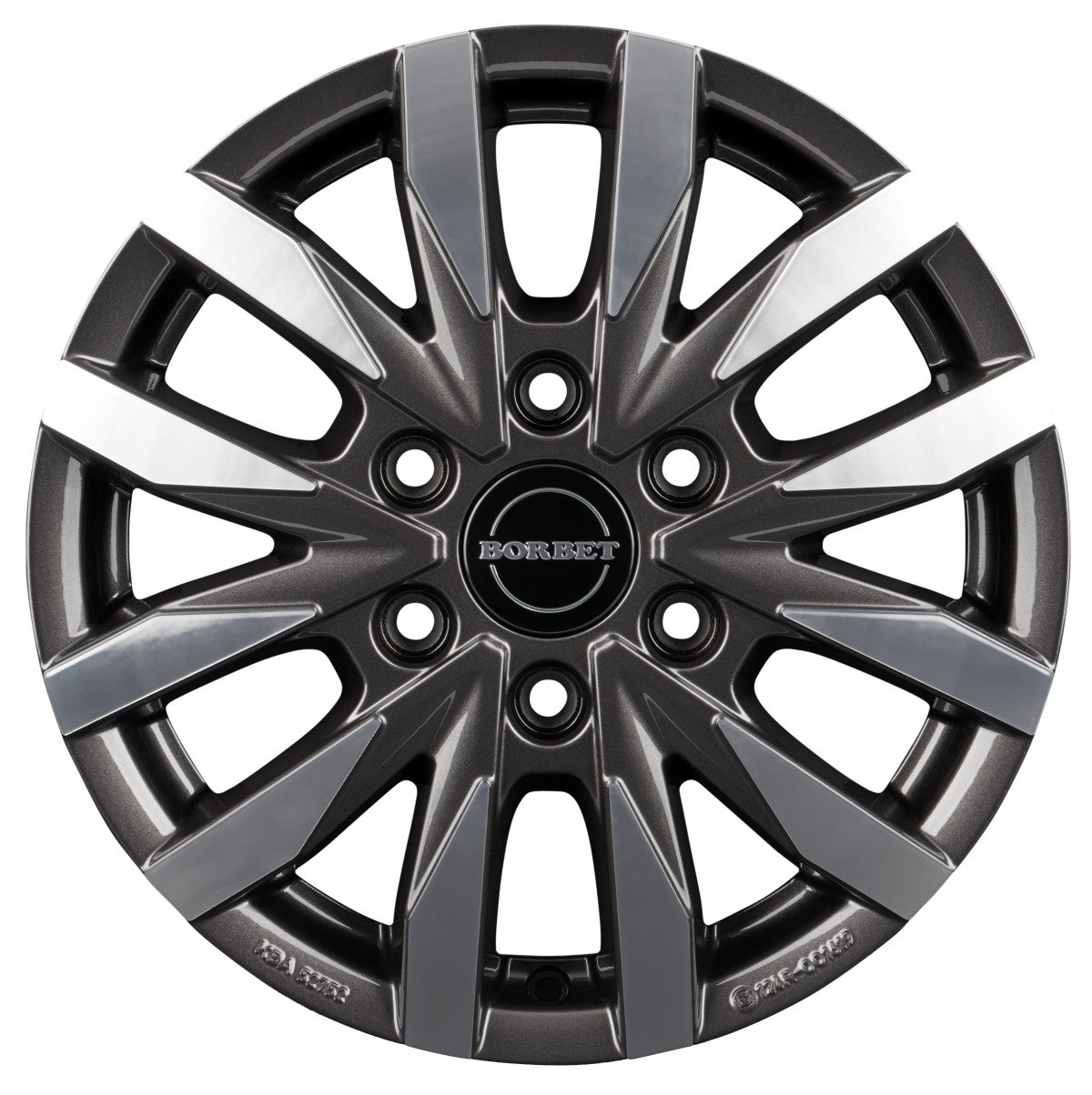 Borbet CW6 mistral anthracite glossy polished 6.5x17 ET50 - LK6/120 ML74.6