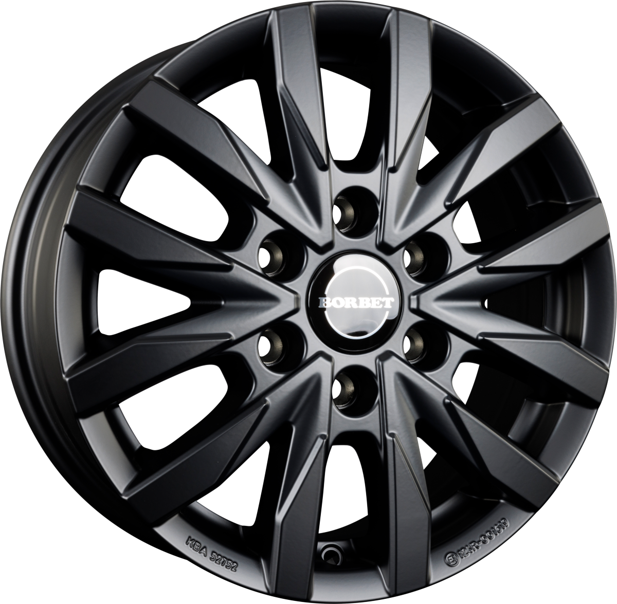 Borbet CW6 black matt Alufelge 6.5x16 Zoll ET50 LK 6x120 ML74.6 – Bild 6