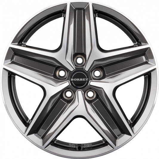 Borbet CWZ mistral anthracite glossy polished 6x17 ET30 - LK5/112 ML66.5