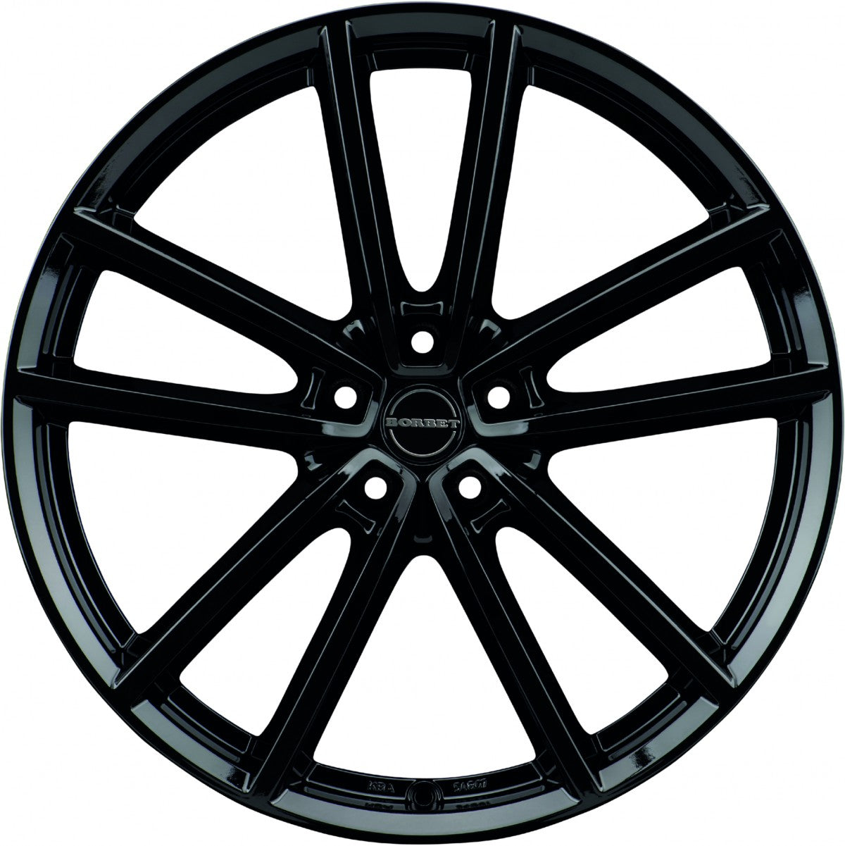 Borbet W black glossy Alufelge 7x17 Zoll ET45 LK 5x114.3 ML72.5 – Bild 2