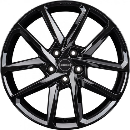Borbet N black glossy Alufelge 7.5x17 Zoll ET40 LK 5x112 ML72.5 – Bild 2