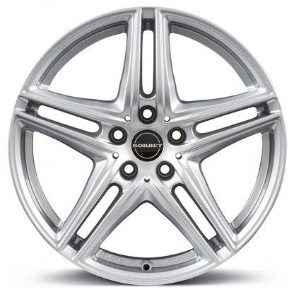 Borbet XR brilliant silver 8x18 ET15 - LK5/112 ML66.6