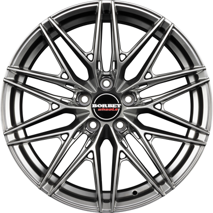 Borbet FB1 hyper black silver Alufelge 8x18 Zoll ET40 LK 5x112 ML72.5 – Bild 3