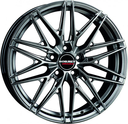 Borbet FB1 hyper black silver Alufelge 8x18 Zoll ET40 LK 5x112 ML72.5