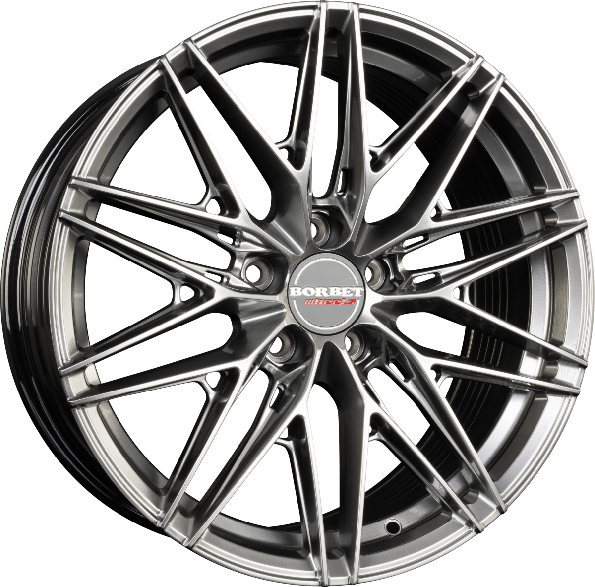 Borbet FB1 hyper black silver Alufelge 8x18 Zoll ET40 LK 5x112 ML72.5 – Bild 4