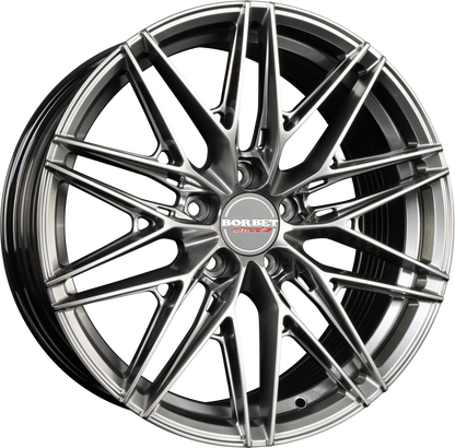 Borbet FB1 hyper black silver Alufelge 8x18 Zoll ET40 LK 5x112 ML72.5 – Bild 4
