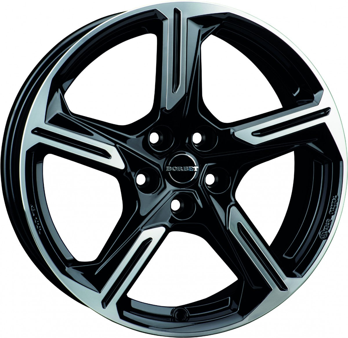 Borbet XE1 black polished glossy 7.5x18 ET40 - LK5/112 ML57.1