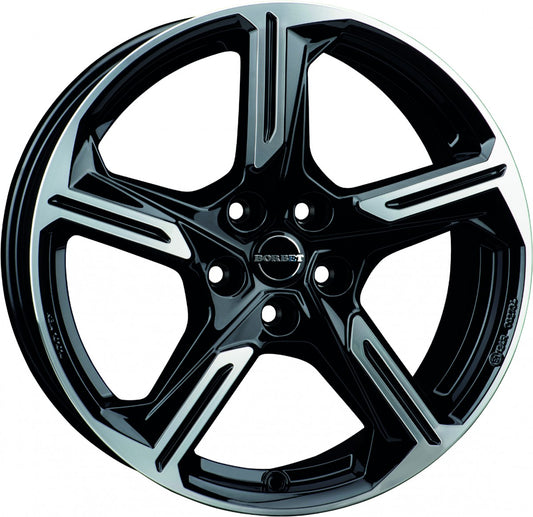 Borbet XE1 black polished glossy 7.5x18 ET40 - LK5/112 ML57.1