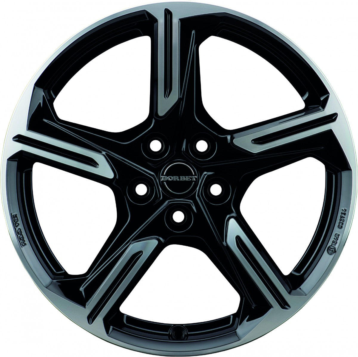 Borbet XE1 black polished glossy 7.5x18 ET40 - LK5/112 ML57.1